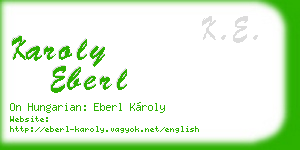 karoly eberl business card